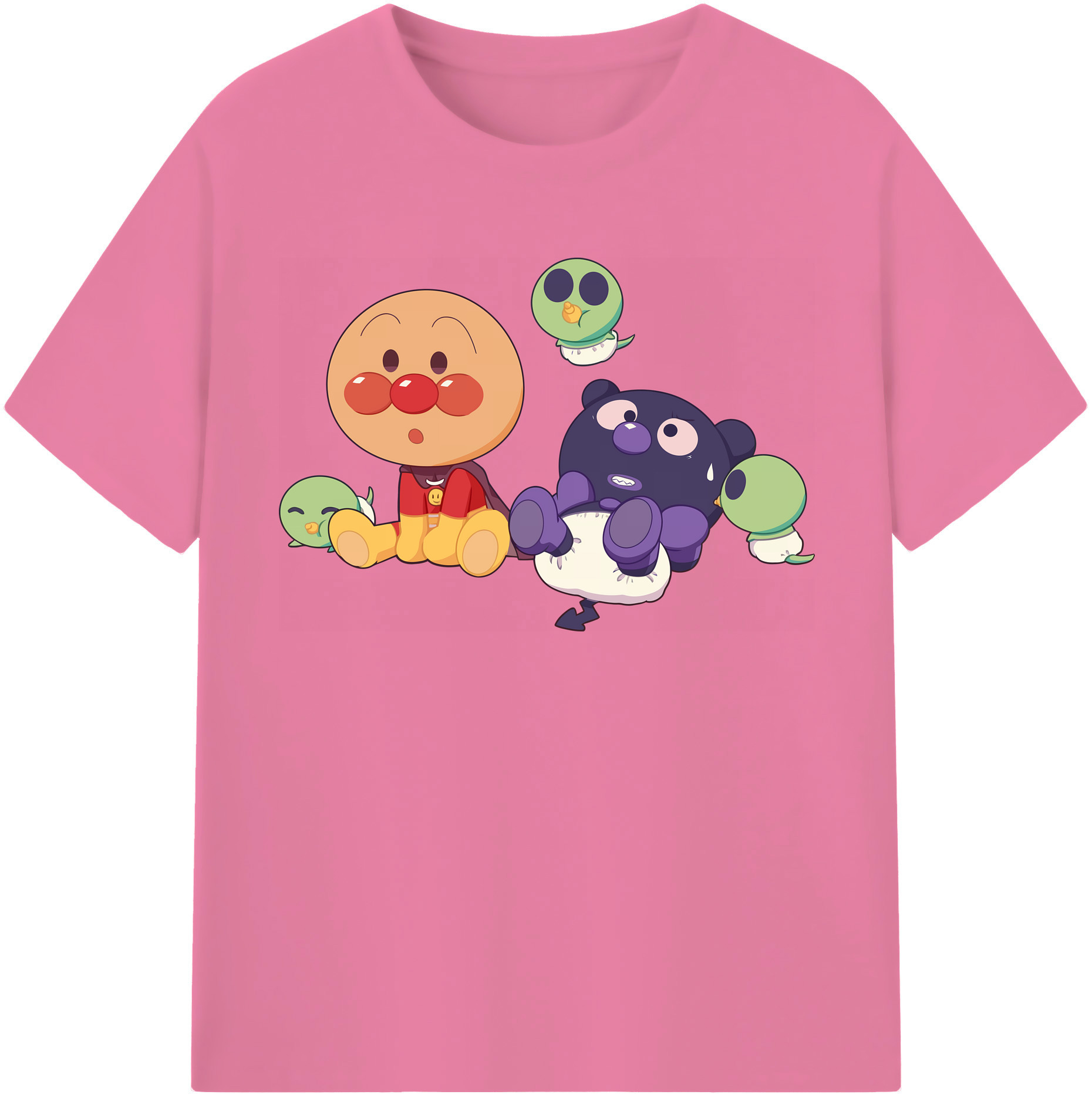 （画像用） アンパンマン Anpanman 綿100％半袖Tシャツ（フロントプリント）